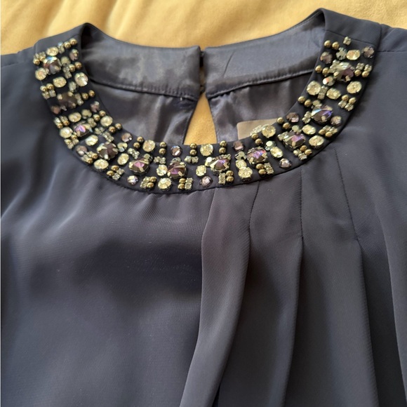 Vince Camuto Navy Dress with Embellished Details 10 NWT HOLIDAY - Picture 3 of 6